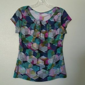 Worthington Multi Color Geometric Design Top  MP